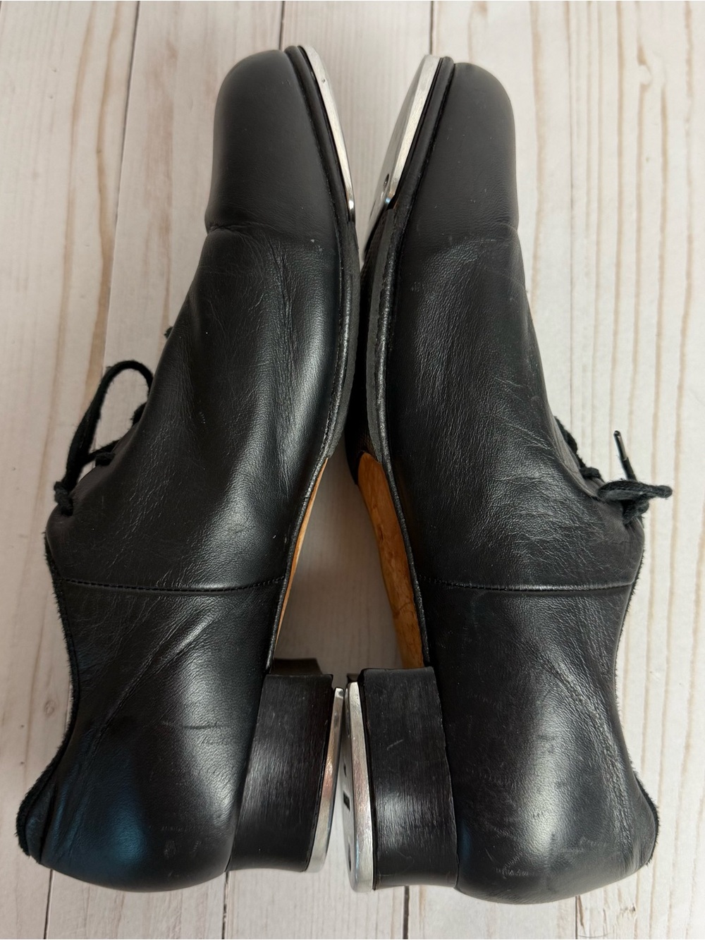 Bloch Black Genuine Leather Tap Shoes Lace Up Women’s Dance - Picture 4 of 8